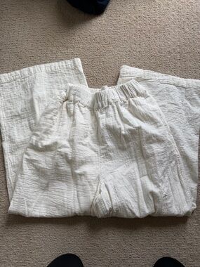 Billabong Cream Gauze Lounge Pants with Elastic Waist